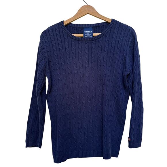 Polo Jeans Co. Ralph Lauren Navy Cable Knit Sweater – Size L - Picture 1 of 4